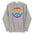 The Peace Hoodie by Pridelity showcases a rainbow peace symbol on the front of a black hoodie, set against a plain white background, making it an ideal addition to your pride shirt collection.