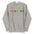 Introducing the Pixel Hearts Hoodie by Pridelity: This white hoodie showcases a row of pixelated hearts in vibrant rainbow colors—purple, pink, red, orange, yellow, green, and blue—across the chest, capturing the lively essence of pride shirts. It is designed with a convenient front pocket and a drawstring hood for added style and comfort.