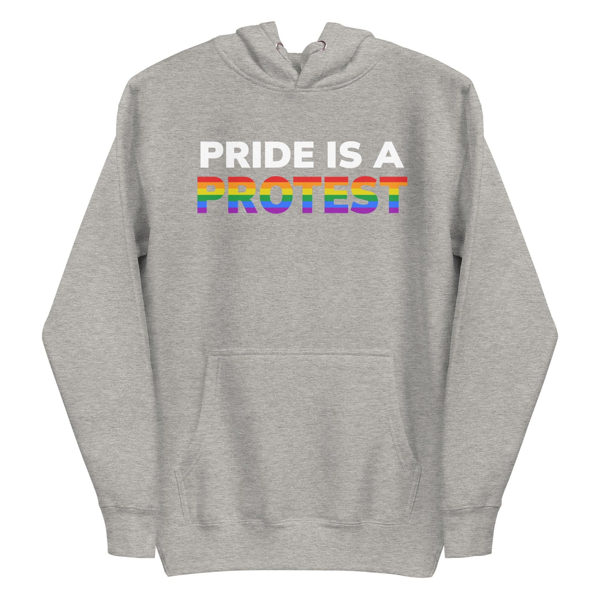 The Pride is a Protest Hoodie by Pridelity features an eye-catching design with the bold statement 