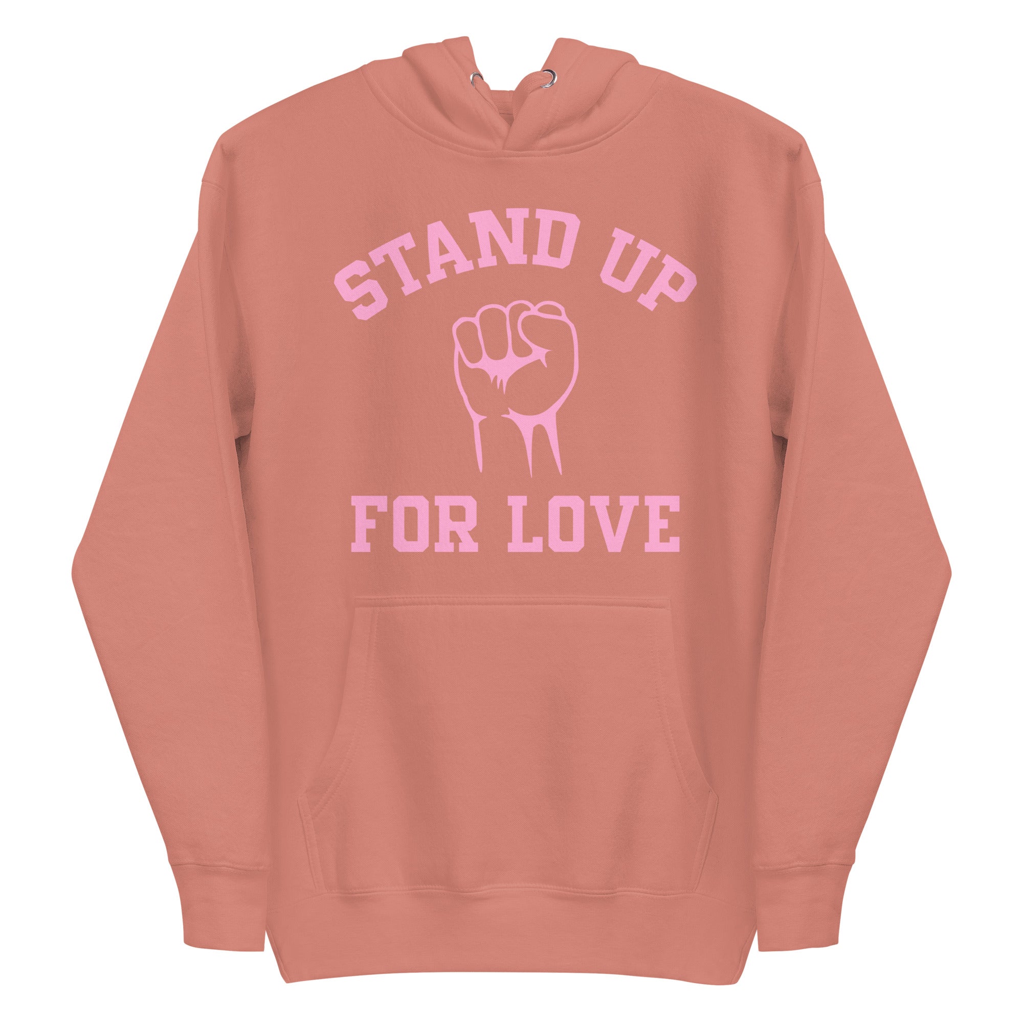 Check out the Stand Up Hoodie by Pridelity, a purple piece from our pride collection, adorned with 