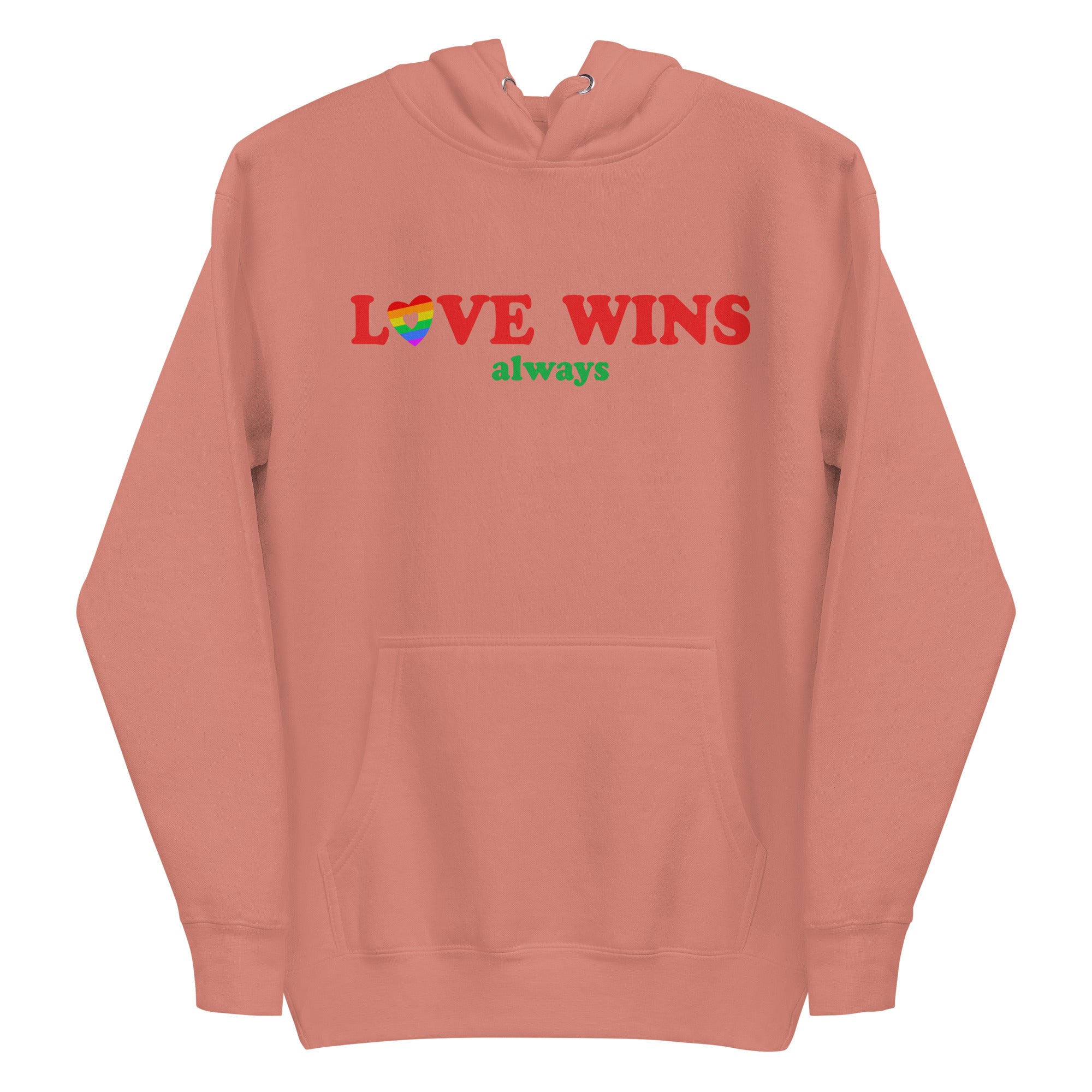 Introducing the Love Wins, Always Hoodie by Pridelity in Team Royal. This cozy garment is perfect for proudly expressing yourself, featuring the phrase 