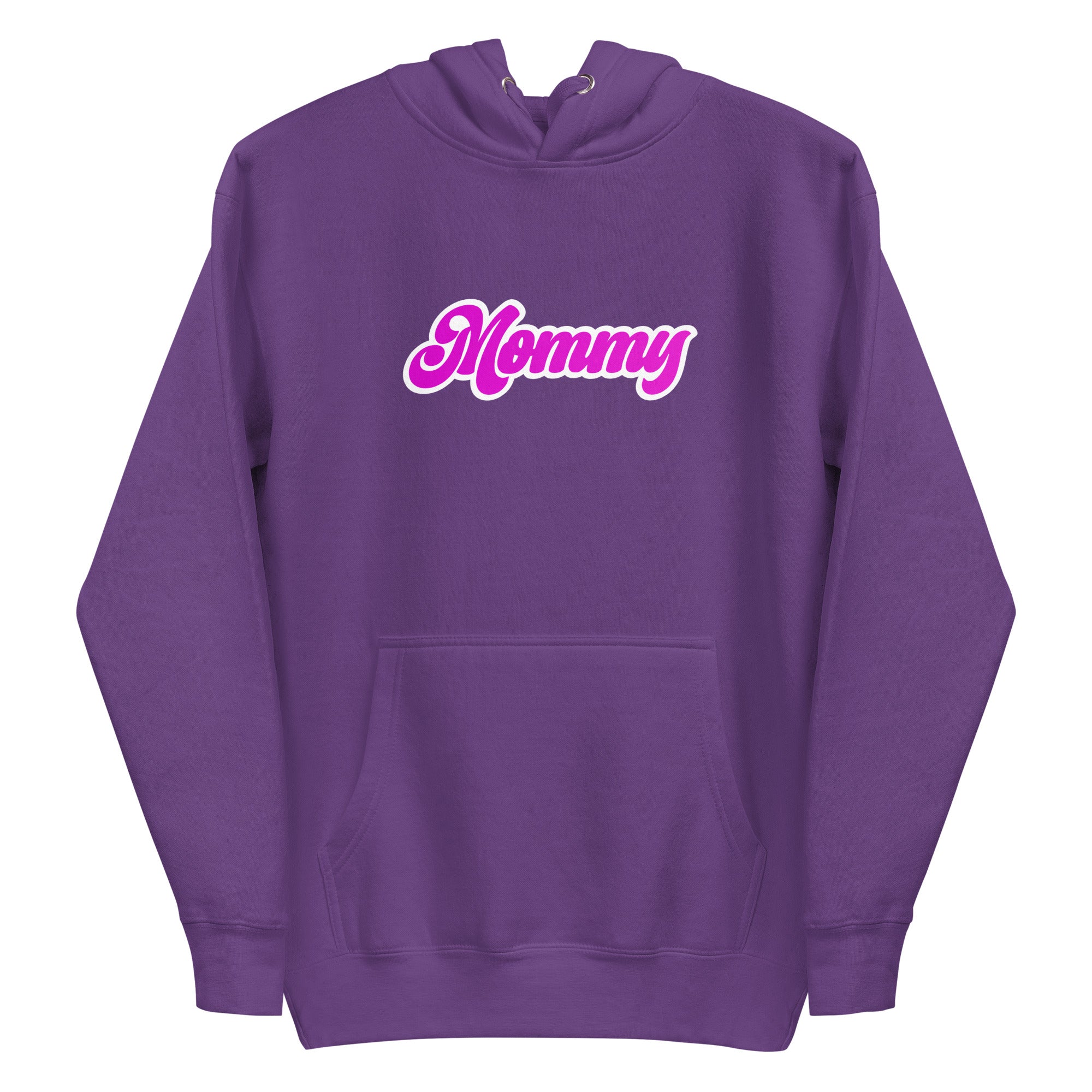 Pridelity's Mommy Hoodie in purple, featuring 