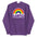 The Pridelity LGBTQ+ Hoodie, with its vibrant purple hue, showcases a rainbow design above the "LGBTQ+" text on the front. Perfect for pride enthusiasts, it includes a spacious front pocket and a hood equipped with drawstrings.