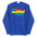 The US Map Pride Hoodie by Pridelity, in a sky blue color, showcases the United States map adorned with an American flag design that transitions into rainbow stripes, representing LGBTQ+ pride.