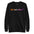 The black Not Just A Phase Sweatshirt by Pridelity, featuring rainbow text that reads "Not Just a Phase" and accented with a small purple heart on the right side, is a standout piece in any pride outfit.