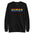 The Pridelity Human Sweatshirt features the word "HUMAN" in bold, rainbow-colored letters across its black fabric, embodying the essence of rainbow clothing against a plain white backdrop.