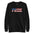 The American Pride Sweatshirt by Pridelity showcases "PRIDE" in an American flag pattern on the chest, featuring stars and stripes that reflect the essence of the USA flag. This bold and colorful design creates a striking contrast against the black fabric.