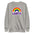 Introducing the Pridelity LGBTQ+ Sweatshirt in black, featuring a dynamic rainbow design with an arc and the word "LGBTQ+" in bold purple lettering.