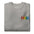 This carbon grey Proud Sweatshirt, part of our pride collection, showcases the word "Proud" embroidered in vibrant rainbow colors across the front. Above it, the brand name "Pridelity" is elegantly displayed in small white text, creating a standout pride outfit.