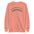 Black Rainbow Sweatshirt by Pridelity from the pride collection, showcasing a vibrant rainbow graphic on the front with red, orange, yellow, green, blue, and purple stripes.