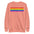 Carbon Grey Rainbow Stripes Sweatshirt by Pridelity, featuring vibrant horizontal stripes in red, orange, yellow, green, blue, and purple across the chest—a standout piece from our pride collection.