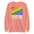 The black Together Sweatshirt from Pridelity's pride collection showcases a rainbow-colored design with diagonal stripes, beneath which the phrase "TOGETHER WE ARE STRONG" is displayed in white letters.