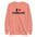 The I Love Lesbians Sweatshirt by Pridelity, in a dusty rose color, features "I ♥ LESBIANS" printed in bold black letters with a red heart symbol on the front, capturing the vibrant spirit of rainbow clothes.