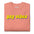 A dusty rose sweatshirt from Pridelity captures the essence of rainbow clothes style with the bold phrase "gay vibes" in yellow letters accented by purple shadows. Complementing this vibrant message, a small white "pridelity" logo is showcased above.