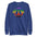 This Pridelity "Peace & Love" Sweatshirt in white showcases a vibrant rainbow "Peace and Love" text over a large peace symbol with gradient colors.