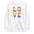 The Love Is Love Sweatshirt by Pridelity boasts a fashionable black design showcasing the empowering message "Love is Love." The word "LOVE" is prominently displayed in large, rainbow-hued letters arranged vertically, capturing the spirit of rainbow apparel. The phrase "is Love" is gracefully scripted in smaller white cursive across the center for added elegance.