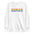 The Pridelity Human Sweatshirt features the word "HUMAN" in bold, rainbow-colored letters across its black fabric, embodying the essence of rainbow clothing against a plain white backdrop.